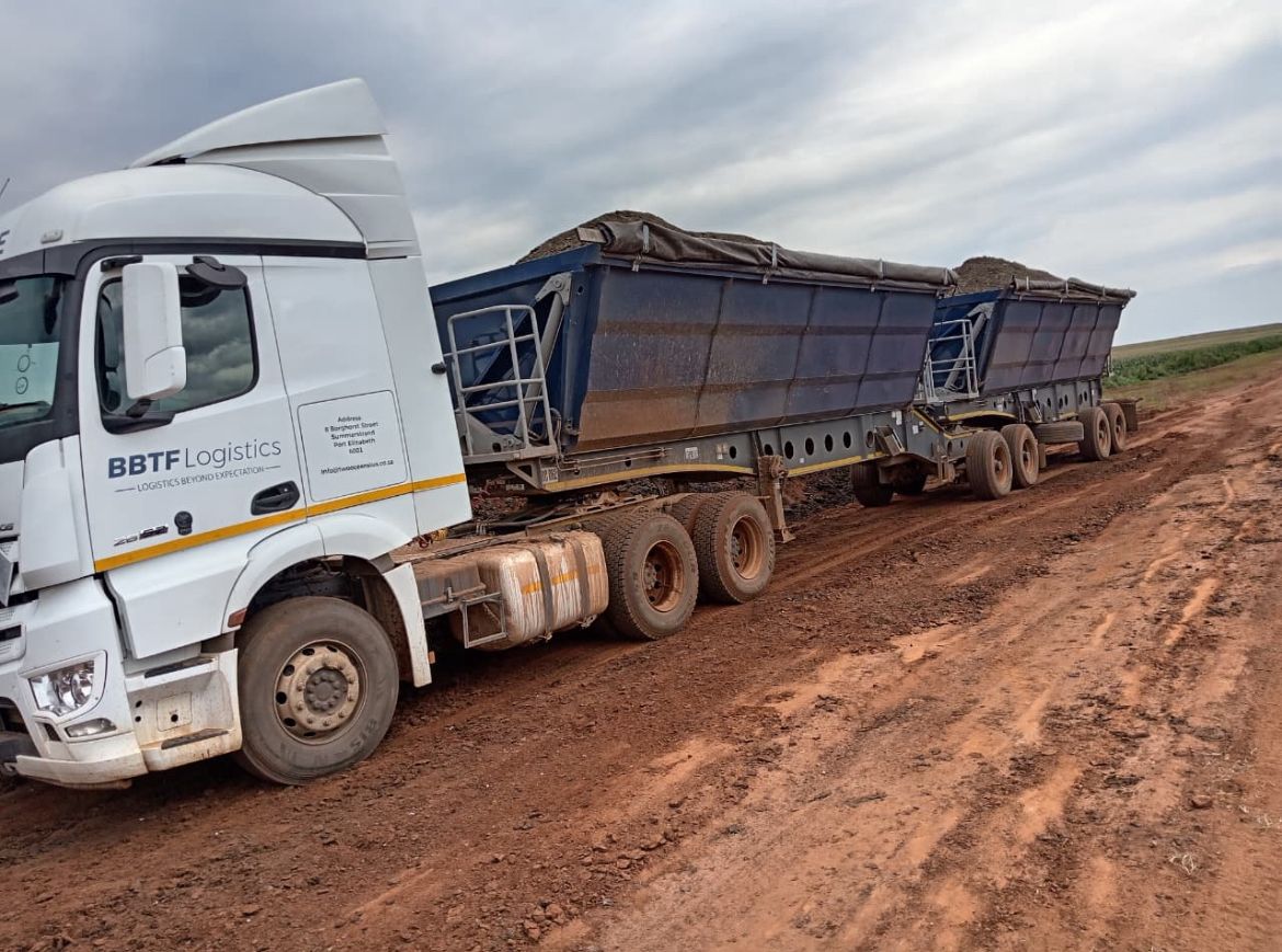 Sidetipper Transport